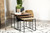 3-piece Square Nesting Tables Natural And Black