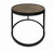 Round End Table Weathered Elm And Gunmetal