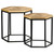 2-piece Hexagon Nesting Tables Natural And Black