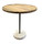 Round Wooden Top Accent Table Natural And White