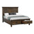 Franco Collection Franco Eastern King Storage Bed Burnished Oak