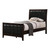 Carlton Collection Black Carlton Twin Upholstered Panel Bed Cappuccino And Black