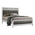 Barzini Collection Grey Barzini Queen Upholstered Panel Bed White