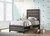 Watson Collection Twin Panel Bed Grey Oak