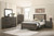 Ridgedale Collection Latte Ridgedale Tufted Headboard Queen Bed Latte And Weathered Dark Brown (223481Q)