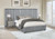 Arles Upholstered Bed Grey Velvet Arles Eastern King Vertical Channeled Tufted Bed Grey (306070KE)