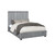 Arles Upholstered Bed Grey Velvet Arles Queen Vertical Channeled Tufted Bed Grey (306070Q)