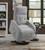 Grey Tufted Upholstered Power Lift Recliner Grey