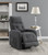 Charcoal Tufted Upholstered Power Lift Recliner Charcoal