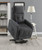 Charcoal Tufted Upholstered Power Lift Recliner Charcoal