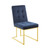 Tufted Back Side Chairs Ink Blue (Set Of 2)
