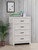 Brantford 4-drawer Chest White