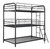 Garner Triple Twin Bunk Bed With Ladder Gray