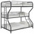 Garner Triple Full/twin Over Full Bunk Bed With Ladder Gray