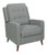 Davidson Upholstered Tufted Push Back Recliner Grey