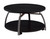 Dacre Round Coffee Table Dark Grey and Black Nickel