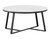 Hugo Round Coffee Table White and Matte Black