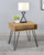 Square End Table With Open Compartment Light Brown