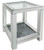 Square End Table Pearl Silver