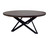 Zack Round Coffee Table Smokey Grey and Black