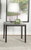 Square End Table Faux Grey Marble and Black