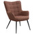 Isla Upholstered Rust Accent Chair With Flared Arms