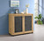 Accent Cabinet With Two Mesh Doors Light Brown