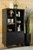 Accent Cabinet With Trestle Base Black