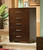 Jessica Cappuccino Five-Drawer Chest