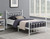 Canon Metal Slatted Headboard Full Platform Bed White