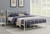 Canon Metal Slatted Headboard Queen Platform Bed White