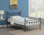 Canon Metal Slatted Headboard Twin Platform Bed Black