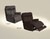 Anders Power Headrest/Lumbar Power Lay Flat Reclining w/Heat & Massage & Ext Ott Charcoal