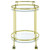 Chrissy 2-tier Round Glass Bar Cart Brass