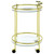 Chrissy 2-tier Round Glass Bar Cart Brass