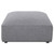 Jennifer Square Upholstered Ottoman Grey