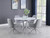 Coaster Dining Table 5 Pc. Set Light Gray