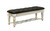 Heidi Upholstered Bench Metallic Platinum