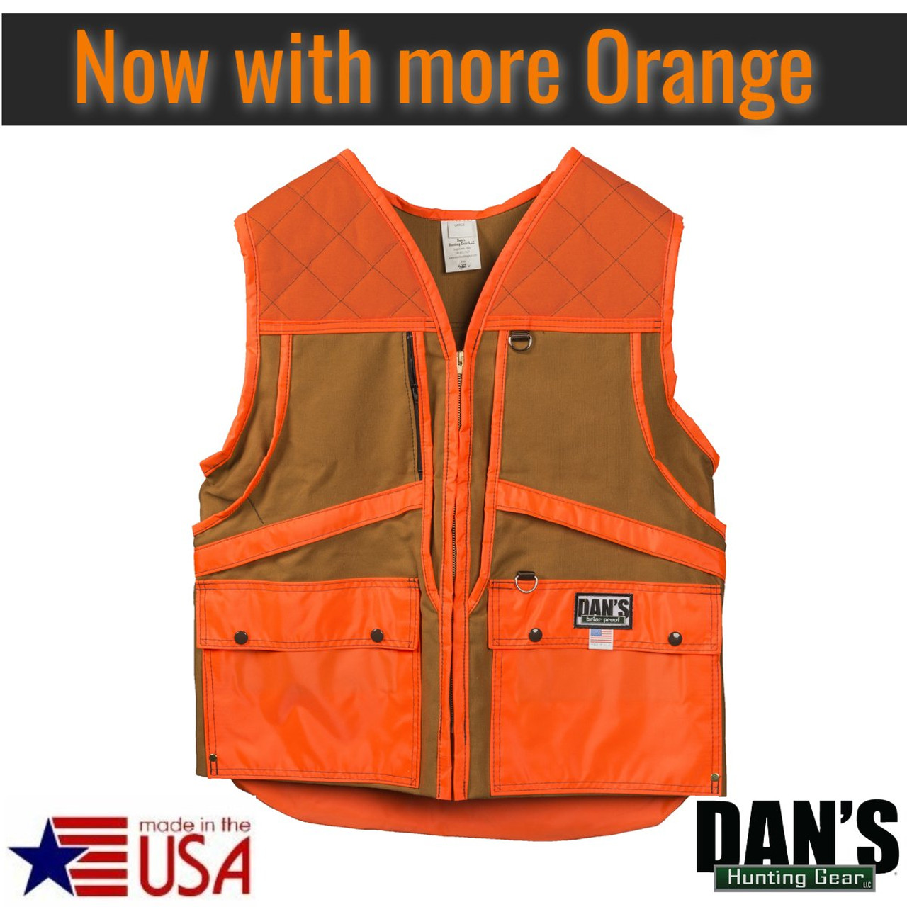 Brown and Orange Upland Game Vest - Dan's Hunting Gear | Hunting Store