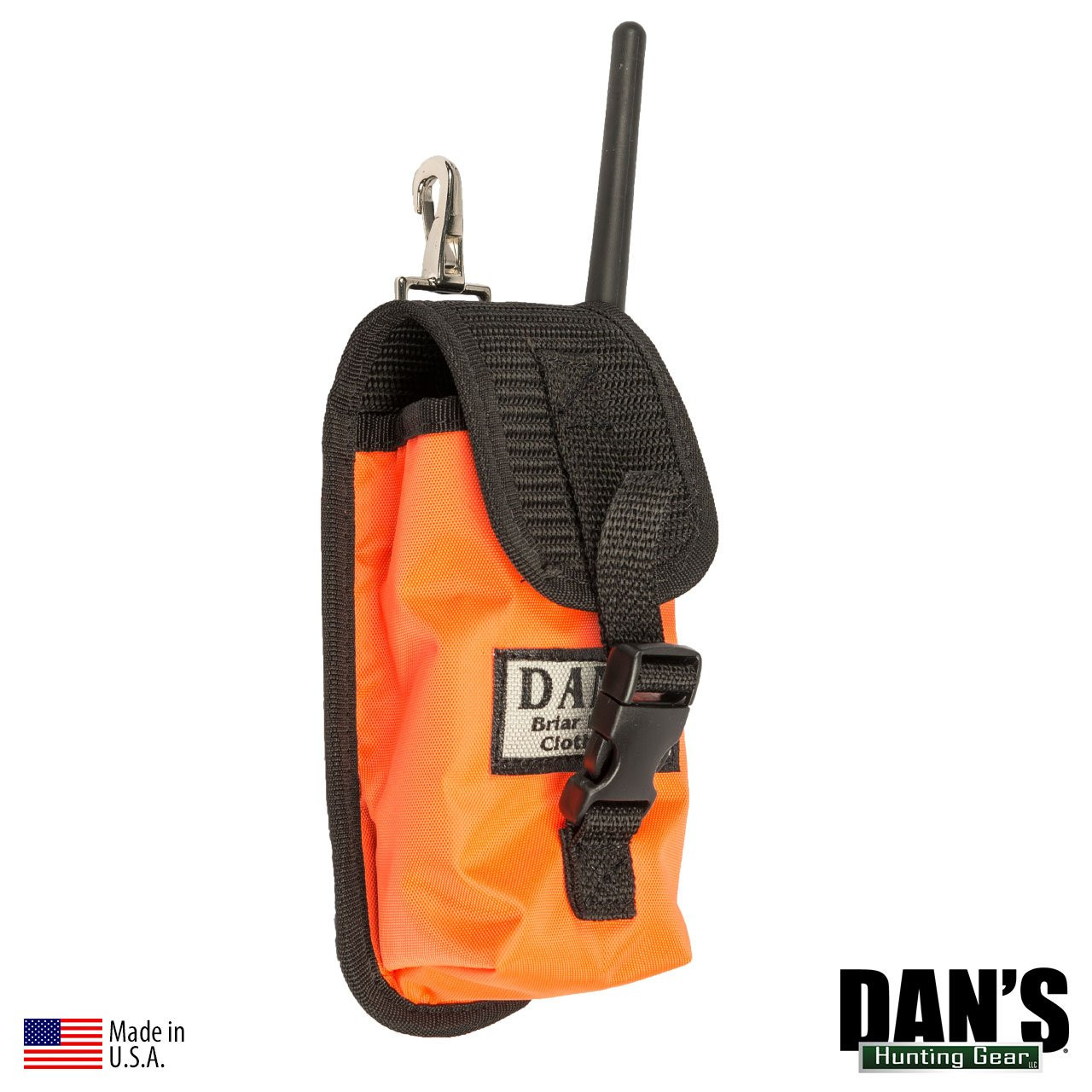 Enclosed Garmin Pouch (Orange) with Snaps