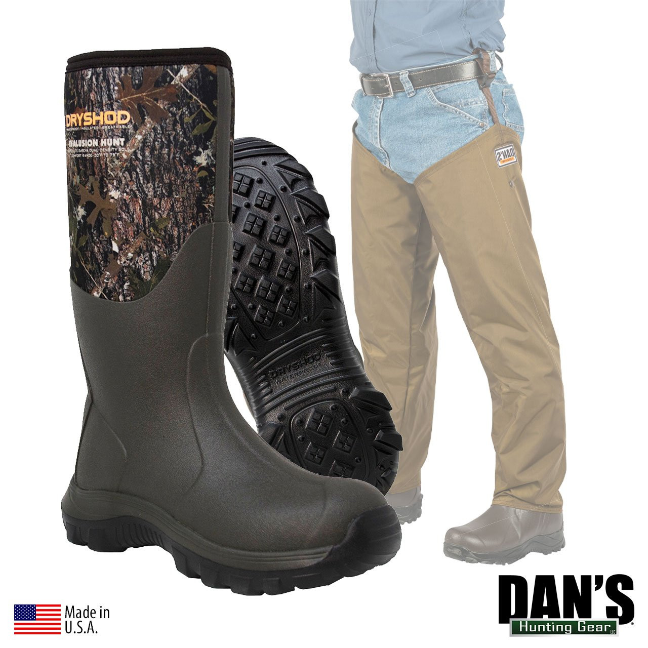 New! Dryshod Evalusion boot with Snake Protector Chap