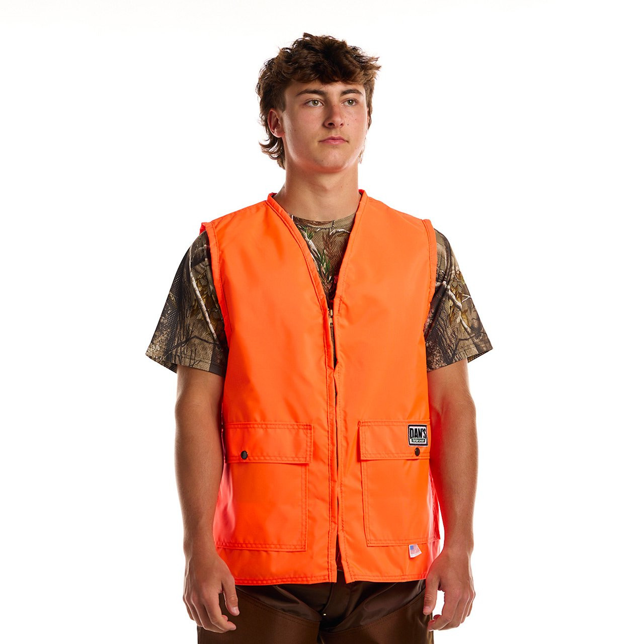 Heavy Duty Blaze Orange Briarproof Hunting Vest | Circle G