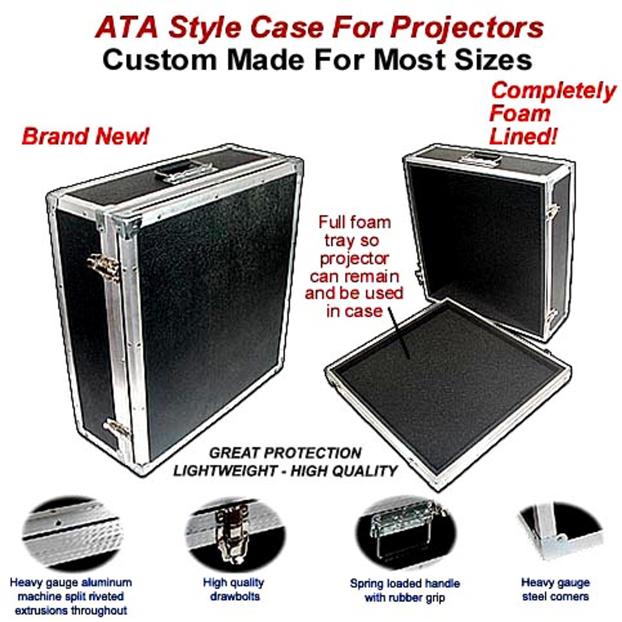 1/4 ATA Projector Cases by Brand and Model