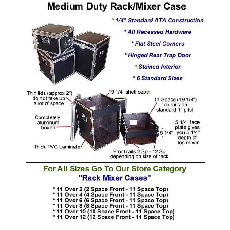 ATA Rack Mixer Cases 2-6 Space