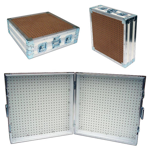 Pegboard display case, 48 x 24 in open