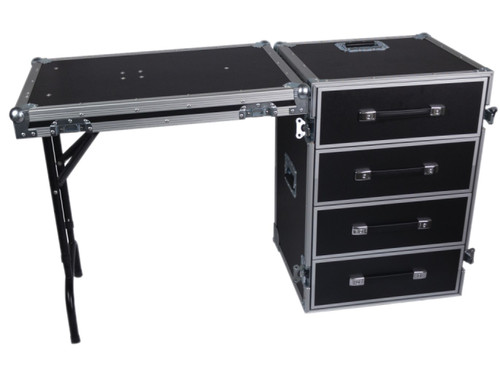 4-drawer workstation with lid table