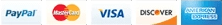 Roadcases accepts payment via Paypal, Mastercard, Visa, Discover, and American Express