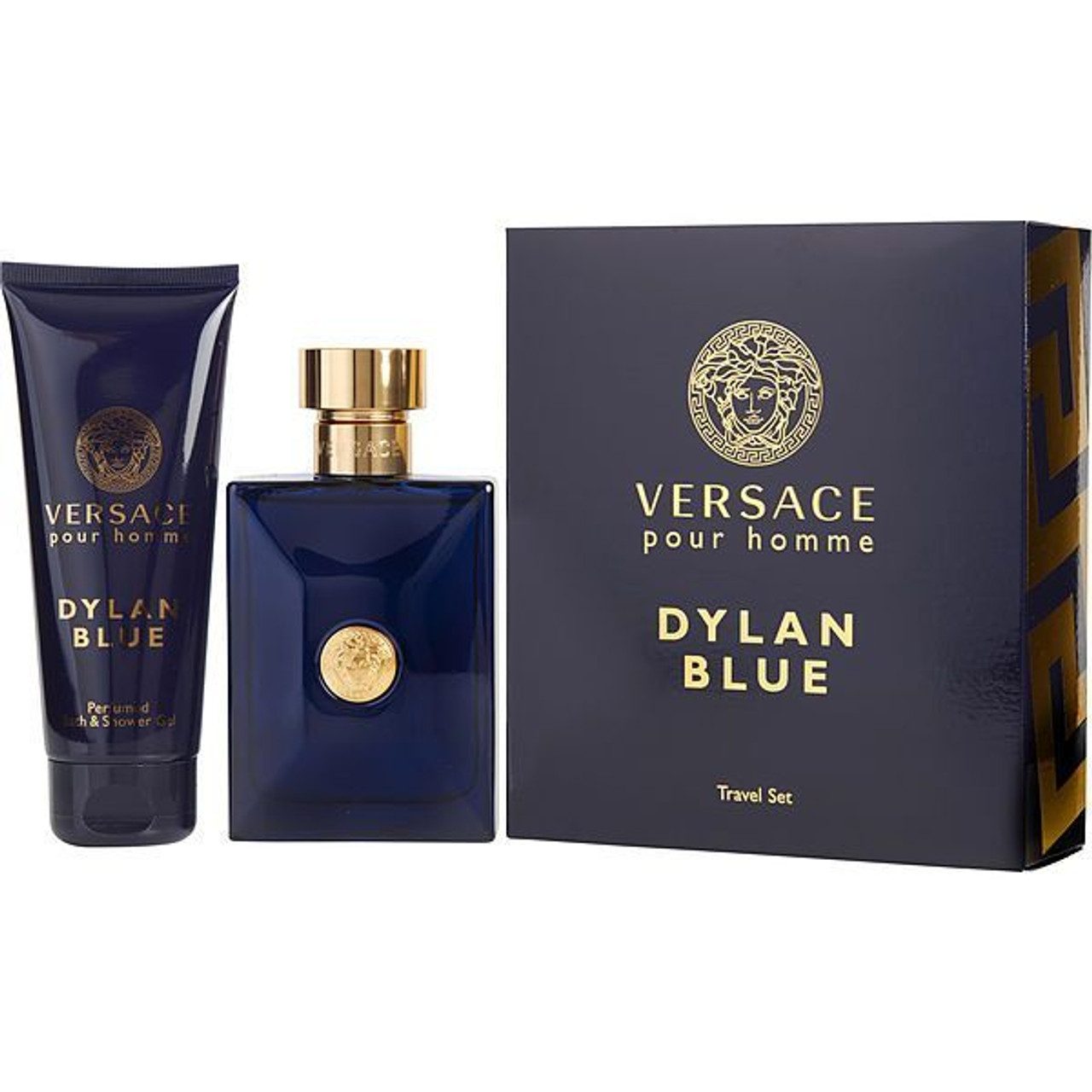 Metalen lijn media invoeren Versace Pour Homme Dylan Blue 2pcs Cologne Set