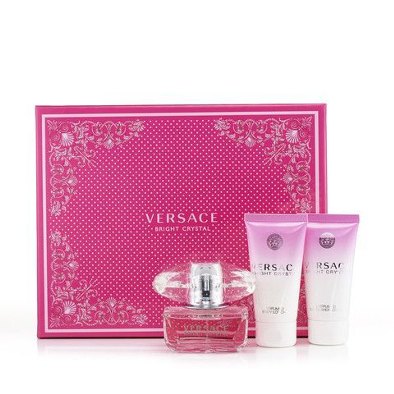 Bright Crystal By Versace 3pc 1.7oz Perfume Set For Women