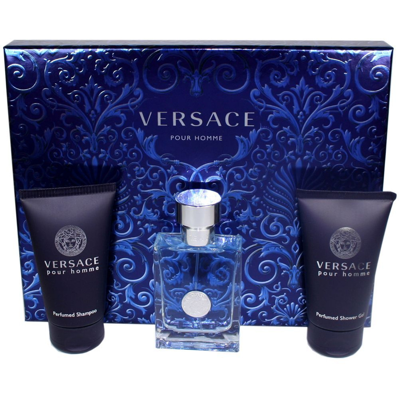 Versace Pour Homme 3pc 1.7oz Cologne Set Men